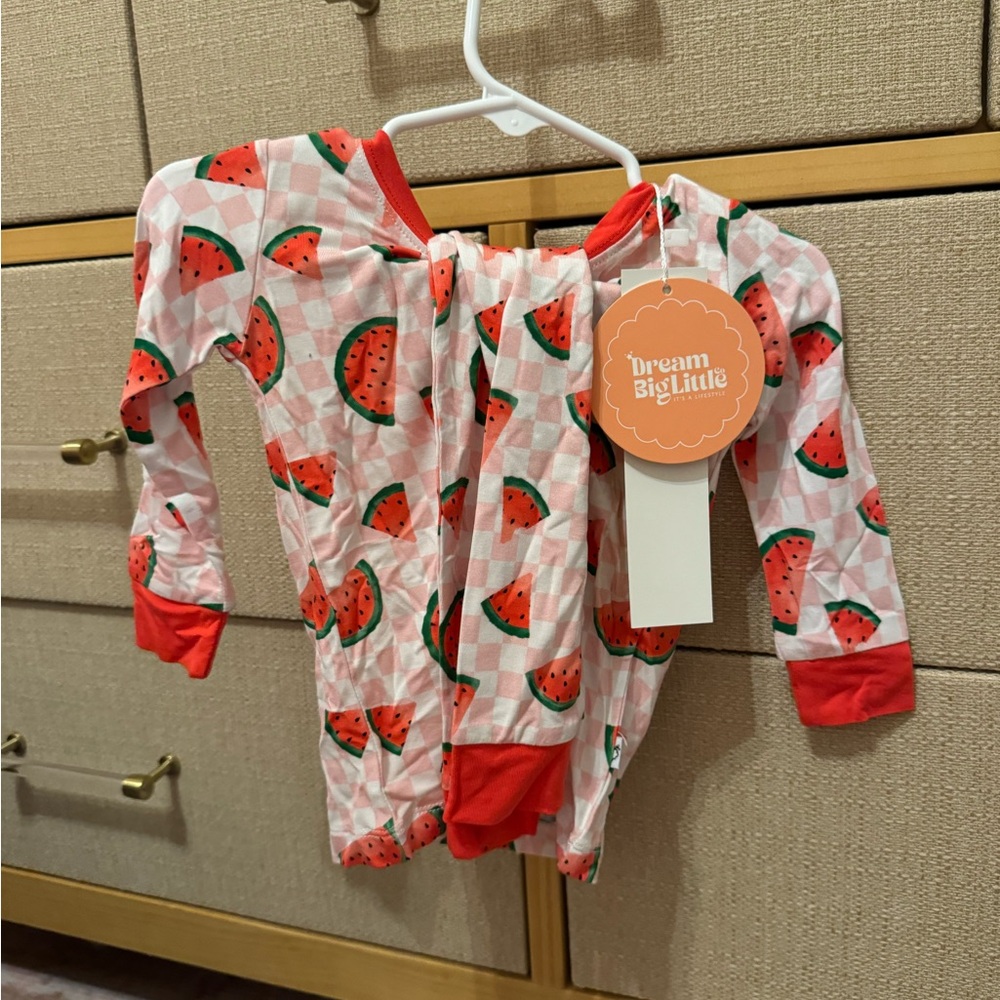 Watermelon Print Baby Pajamas